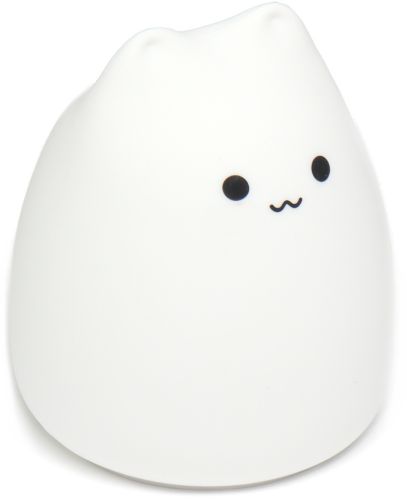 Детский сенсорный ночник Котик Little Cat Silicone Light LJC-124 7 LED цветов, настольный силиконовый светильник с RGB подсветкой на батарейках