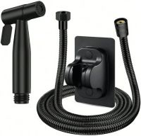 Ручний набір для біде Handheld bidet Sprayer Set AA6 - 14 Чорний змішувач лійка зі шлангом і кронштейном з нержавіючої сталі для гігієнічного душу
