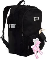 Шкільний набір сумок Fashion Sg5017 4 в 1 для дівчаток, Підлітковий комплект в школу, рюкзак на 16 л сумка шоппер пенал, ранець зі значком Чорний