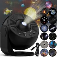 Проектор зоряного неба Galaxy Projector 360° Akenori PG-2000 світлодіодний нічник із таймером, домашній планетарій 13 космічних картриджів Чорний