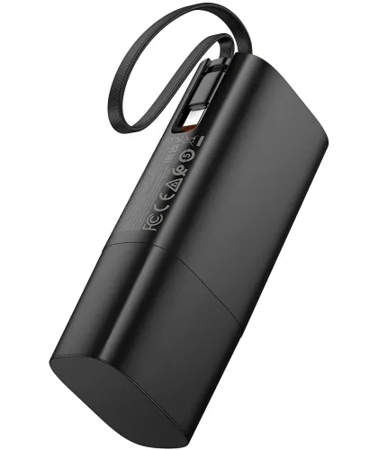 Сетевое зарядное устройство Hoco J148 PD20W Power Bank 5000 mAh портативный внешний аккумулятор Type-C повербанк с кабелем и адаптером для зарядки