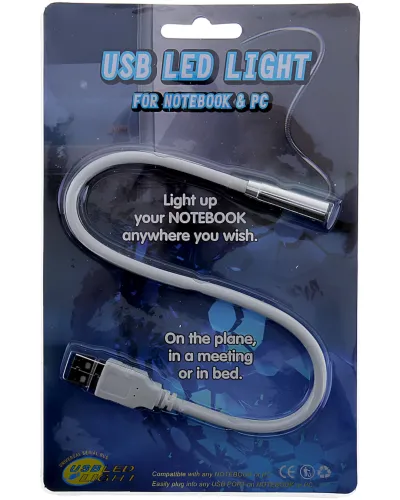 Гибка лампа USB LED Light 35 см для подсветки клавиатуры ноутбука , портативная металлическая подсветка на гибкой ножке для повербанка
