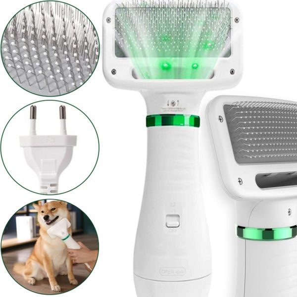 Фен-гребінець для шерсті кішок і собак Pet Grooming Dryer WN - 10 фен щітка, інструмент для грумінгу тварин, пилосос гребінець з шумозаглушенням 2 в 1