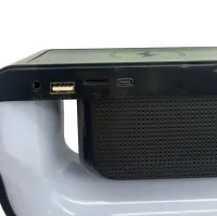 Настольная смарт лампа ночник RGB XM-G3 аккумуляторный с беспроводной зарядкой 15W и Bluetooth колонкой, Блютуз колонка G3 с подсветкой Черная