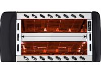 Кухонний дзеркальний тостер Crownberg CB-1106 750W на 2 тосту хліба з регулюванням температури і кнопкою стоп, Електротостер ВН-002B зі знімним піддоном Сріблястий