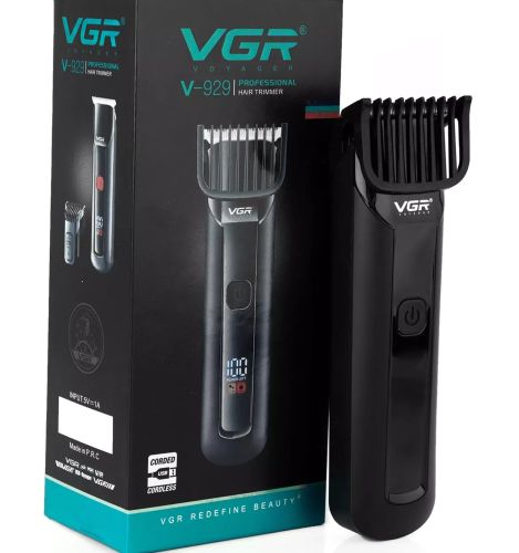 Мужская машинка для стрижки волос и бороды VGR V-928 беспроводной аккумуляторный триммер, электробритва с телескопической насадкой под ноль USB V928