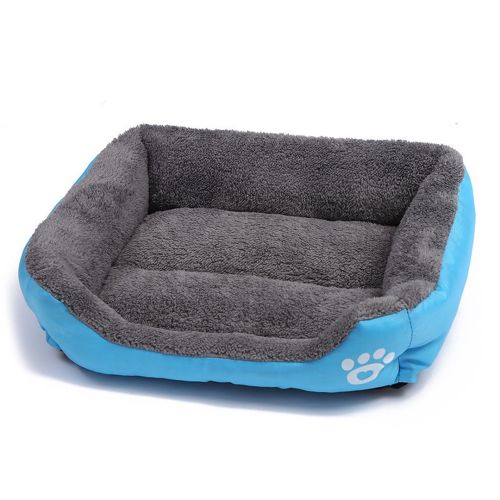 Глибока пухнаста лежанка пуфик для кішки і собаки Pet Hut 44х33 см, М'яка підстилка для собак і кішок, прямокутний лежак для домашніх тварин