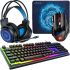 Ігровий провідний комплект 4в1 Gaming Set iMICE GK - 480 RGB клавіатура мишка килимок для мишки навушники з підсвічуванням геймерський набір для ПК