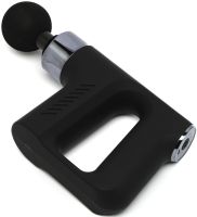 Ударный массажер пистолет Fascial Gun KH-740 Black 4 насадки, беспроводной перкуссионный вибромассажер 6 режимов для мышц всего тела на аккумуляторе