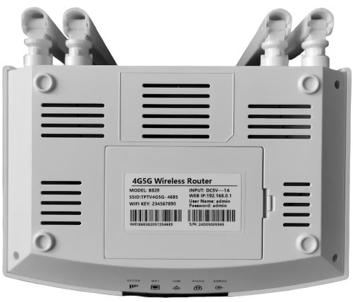 Беспроводной LTE маршрутизатор Dual Function B828 4G/5G 300 Мбит/с со слотом для SIM карты, аккумуляторный Wi-Fi роутер до 300Mb/s 4 внешние антенны
