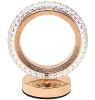 Настільна лампа-нічник Circle Table Light PC-8217 сенсорний нічник коло, світлодіодна лампа світильник із кристалами на акриловій підставці 3 режими