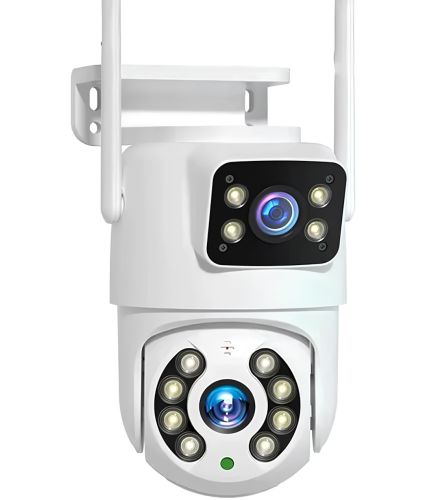 Бездротова вулична IP камера відеоспостереження Wifi Smart Camera Q13 6Мп поворотна подвійна відеокамера з нічною зйомкою і віддаленим доступом Rias