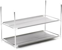 Розкладний тканинний шафа органайзер Compages Shoes Shelf T - 1099 складаний каркасний стелаж для зберігання взуття Shoe Cabinet 160x60x30 Коричневий