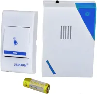 Дверний дзвінок Luckarm Intelligent D9688 бездротова кнопка на батарейках, передавач сигналу і приймач на 32 мелодій для вхідних дверей до 150 м