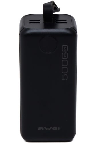 Зовнішній акумулятор повербанк Power Bank Awei P114k 50000 mAh 22.5 W портативний зарядний пристрій для телефону з швидкою зарядкою і дисплеєм 4 USB 