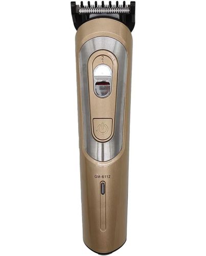 Беспроводная мужская машинка для стрижки волос Gemei GM-6112 ручной аккумуляторный триммер для ухода за бородой со сменными насадками Geemy GM-6112 