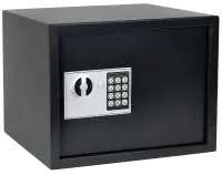 Електронний сейф Malatec S8799 з 2 ключами для зберігання грошей і цінних речей, меблевий міні-сейф на замку з електронним кодом і ключем Чорний