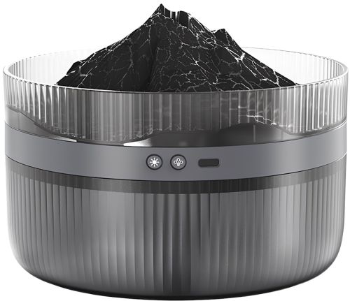 Зволожувач повітря нічник Вулкан Volcano Humidifier K3 2 л настільний ультразвуковий аромадифузор з ефектом полум'я і світлодіодним LED підсвічуванням