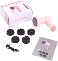 Антицелюлітний масажер Deep Rolling Massager SL - 630 ручний акумуляторний вібромасажер, лімфодренажний пістолет для всього тіла з насадками W44, LY-635