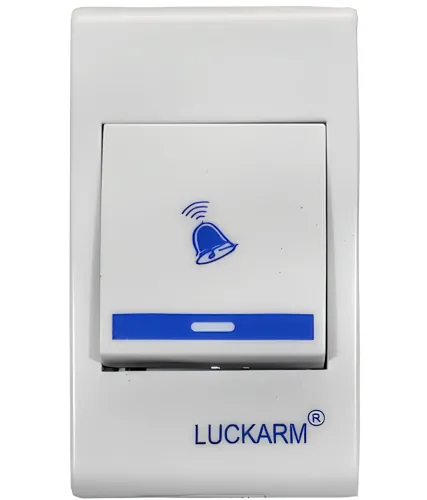 Дверний дзвінок Luckarm Intelligent D9688 бездротова кнопка на батарейках, передавач сигналу і приймач на 32 мелодій для вхідних дверей до 150 м