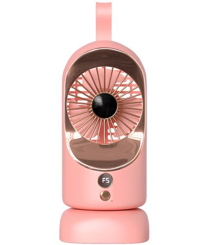 Бездротовий акумуляторний вентилятор Portable Mini Fan F-5 портативний настільний міні охолоджувач повітря з тримачем 5 режимів від USB HR-89
