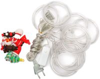 Внутрішня гірлянда штора Xmas фігурки в кільці 3 м 110 LED діодів W, новорічна Світлодіодна холодна Біла гірлянда-Завіса на вікно 3МХ70СМ 220V