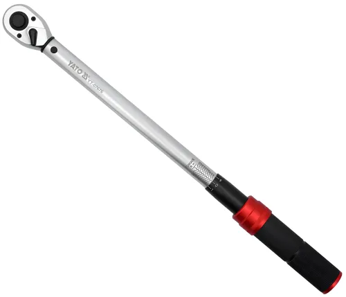 Динамометричний ключ YATO YT-07676 1/2" 20-220 Нм тріскачковий ключ для точного затягування болтів і гайок, інструмент у кейсі для ремонту автомобілів