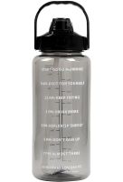 Спортивна пляшка з поїлкою для води Water Bottle Large Gym 2л портативна герметична пляшка з таймером, соломинкою і ручкою для занять спортом