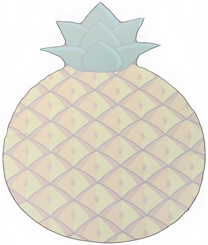 Пляжне 3D покривало Bigmouth Beach Blanket Pineapple YX008 безворсовий пляжний килимок 135х142 см підстилка для пікніка, рушник для пляжу Ананас
