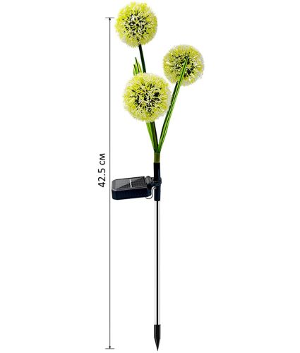 Садовий декоративний ліхтар Кульбабки LED Flower Solar Light AD-2302 42.5 см 2 штуки вуличний світильник на сонячній батареї Теплий білий