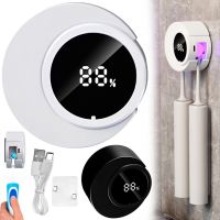 Настінний УФ стерилізатор зубних щіток Toothbrush Sterilizer Holder YQ-S02 автоматичний тримач з ультрафіолетовою дезінфекцією і дисплеєм від USB
