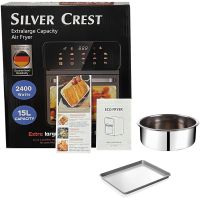 Мультипіч з обдувом Silver Crest FD-1015B 2400W 15л електронна аерогриль для приготування їжі без олії 10 програм настільна фритюрниця від мережі