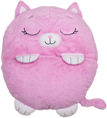 Спальный мешок с подушкой для детей Happy Nappers Китти 3 в 1 детский спальник слипик 130Х50 см кокон трансформер, подушка игрушка на молнии