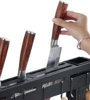 Настінна стійка для зберігання ножів Tool rest AND-71 підвісний тримач для столових приладів і кухонного начиння з гачками на стіну 30х5, 5х5 см