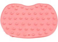 Силіконовий масажний килимок Чистюля щітка Shower Foot Scrubber Mat Pink LY-379 для спини і ніг на присосках, настінна мочалка для душу Рожева