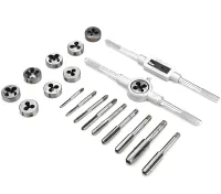 Набір мітчики і плашки Tap and Die Set M3-M12 20 штук комплект сталевих мітчиків і плашок для нарізування метричного різьблення в кейсі мічечок і лерка