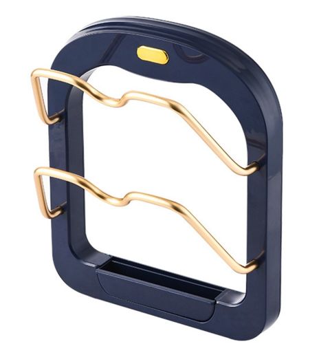 Настінний тримач для кришок Kitchen Pot Cover Rack, Підставка органайзер сушарка для 2 кришок каструль на стіну, Навісний стелаж для кришок