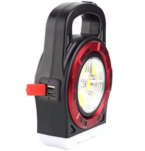 Переносний кемпінговий ліхтар Hurry Bolt HB-6678 20W з сонячною панеллю і функцією павербанка, акумуляторний LED прожектор лампа з Powerbank