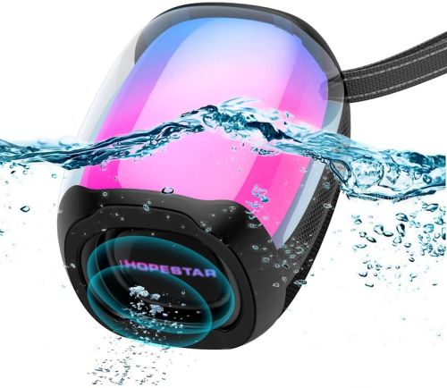 Бездротова колонка зі світломузикою Hopestar P50 mini Black портативна Bluetooth міні акустика з RGB підсвічуванням USB AUX для Android IOS Чорна