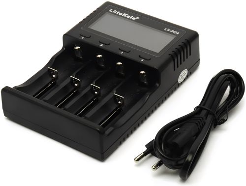 Зарядний пристрій для акумуляторів LiitoKala Lii-PD4 універсальна зарядка c LCD дисплеєм індикатором для батарейок 18650 на 4 акумулятори