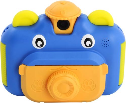 Дитячий фотоапарат з миттєвим друком фото Kids Print Camera Blue цифрова камера Полароїд на акумуляторі для дітей від 6 років 12МП 1080HD Блакитна