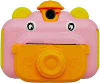Детский фотоаппарат с мгновенной печатью фото Kids Print Camera Pink цифровая камера полароид на аккумуляторе для детей от 6 лет 12мп 1080HD Розовая