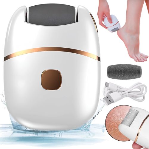 Електрична пемза для ніг і стоп Electric Foot Grinder BJ-666 бездротова акумуляторна шліфувальна пилка для видалення грубої шкіри від USB Біла