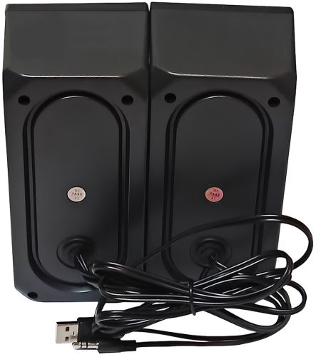 Комп'ютерні колонки Music D.J. M-110C дротова акустична система з вбудованим підсилювачем для ПК і ноутбука зі світлодіодним RGB підсвічуванням USB
