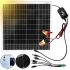 Сонячна монокристалічна панель Cclamp Solar Panel CL - 1825 20W 18V IP65 портативна батарея з мультикабелем USB для зарядки від сонця 1825CL