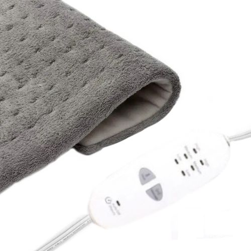 Заспокійлива масажна нагрівальна грілка накидка Massaging Weighted Heating Pad для всього тіла Теплова флісова електрогрілка плед із підігрівом, що заспокоює