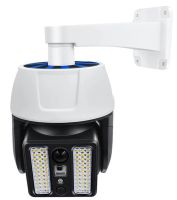 Вуличний світлодіодний ліхтар муляж камери HW-5118-1 44 SMD з реакцією на рух на сонячній батареї, Камера обманка лампа з датчиком руху Біла