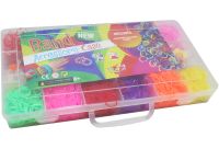 Набір гумок для плетіння браслетів Band Accessory Case NR - 2 комплект з гачком і тримачем для рукоділля і творчості 1500 штук в кейсі від 3-х років