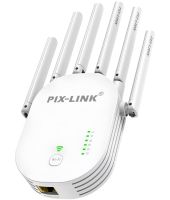 Беспроводной WI-FI репитер Repeater Pix-Link LV-WR60T усилитель сигнала до 300 Мбит с WLAN ретранслятор расширитель диапазона вай фай роутера 6 антенн