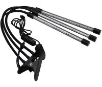 Светодиодная гибкая фитолампа Plant Grow Light L-3 на 3 ветки, лампа для выращивания комнатных растений и рассады Полный спектр USB с таймером